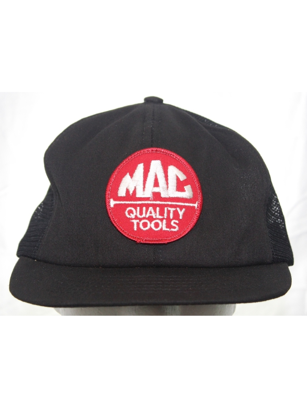 Vintage 80s Mac Quality Tools Patch Trucker Hat Swingster USA Snapback Cap Black